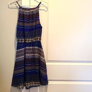 Blue patterned sundress